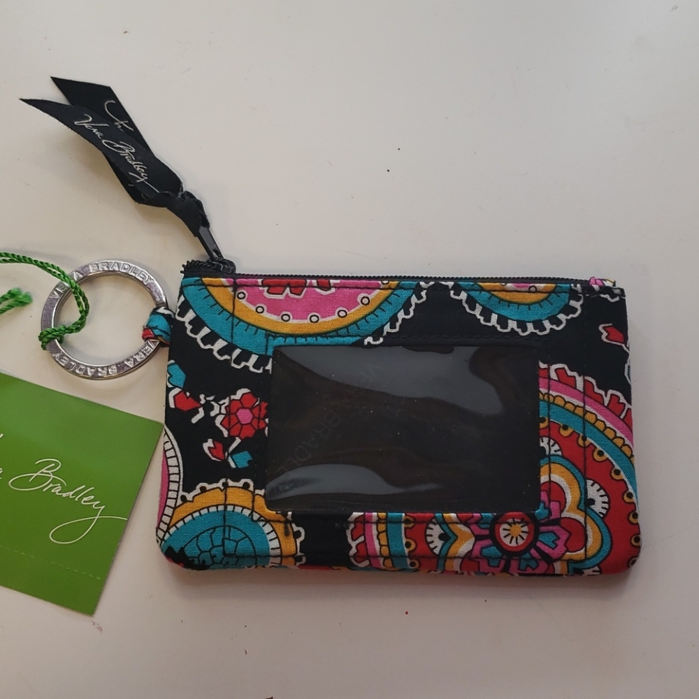 Vera Bradley Zip ID Case Parisian Paisley